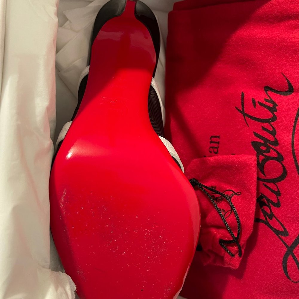 CHRISTIAN LOUBOUTIN MULES WORN ONCE SIZE 39.5 - Picture 14 of 16